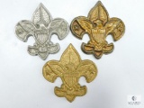 Three Metal Boy Scouts of America Insignia