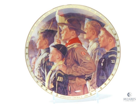 Boy Scouts of America Series - Forward America 1951 - Norman Rockwell - Ceramic Plate