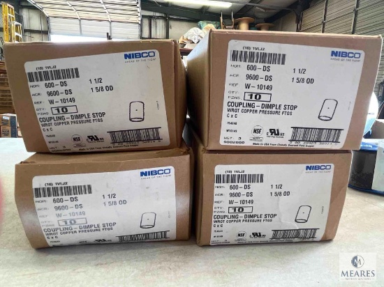 Four Boxes NIBCO W-10149 Copper Couplings - Dimple Stop 1 5/8 OD