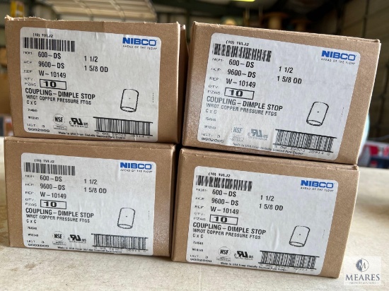 Four Boxes of NIBCO W-10149 Copper Dimple Stop Couplings - 1 5/8 OD