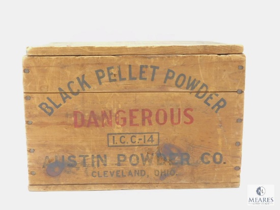 Black Pellet Powder, Austin Powder Co. Wooden Box