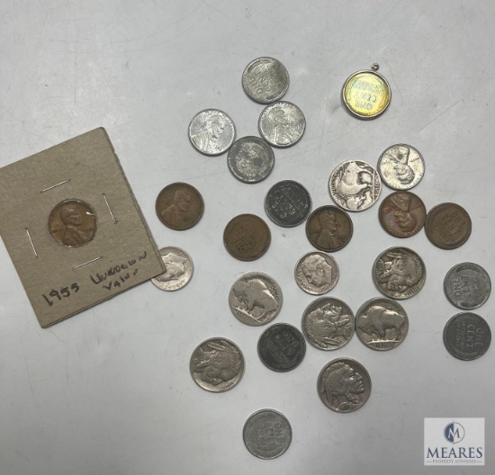 Coin Collector Starter Lot - Buffalo, Steel War Cents, Wheat Cents