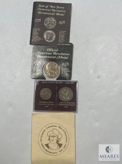 500th Anniversary Columbus Medal and NJ Bicentennial Medal