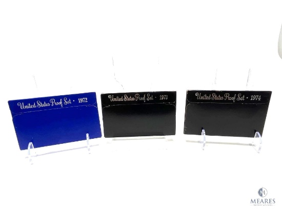 1972, 1973 and 1974 US Mint Proof Coin Sets in Original Mint Packaging