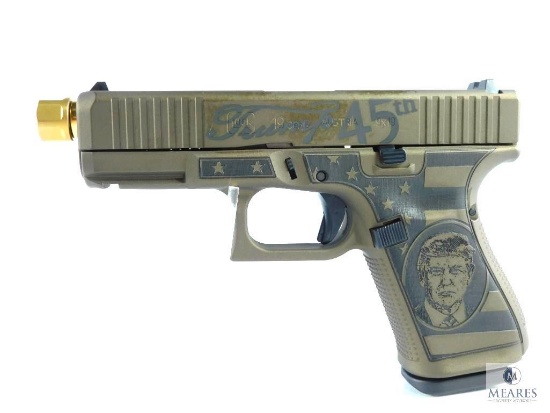 NEW - Glock 19 Gen 5 Custom "Trump" Compact Handgun 9mm Luger Threaded Barrel - 15-round Magazines