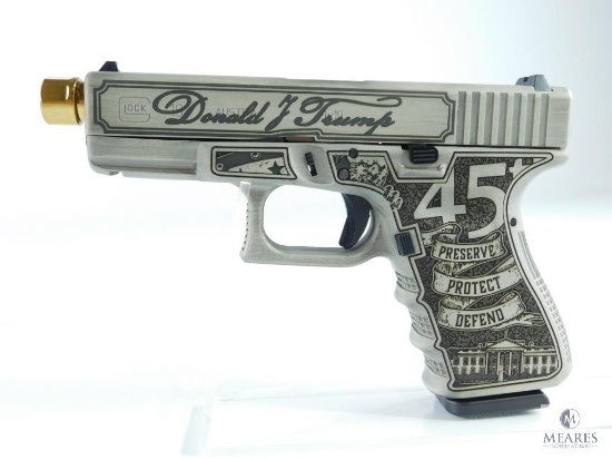 NEW - Glock 19 Gen 3 Custom "Trump 2024" Handgun 9mm Luger - 15rd - 4.6" Gold Barrel
