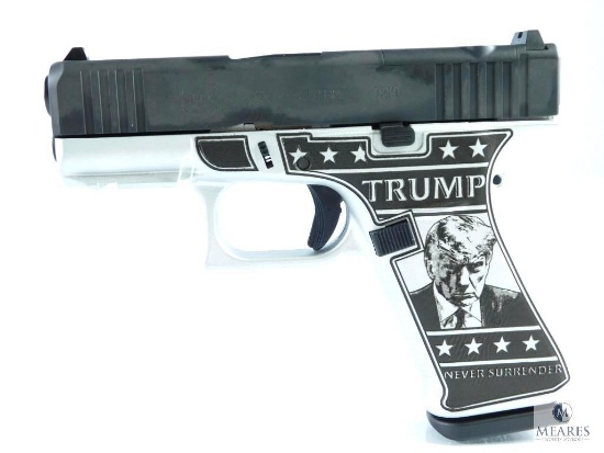 NEW - Glock 43x MOS Custom "Trump 2024 Mug Shot" Subcompact Handgun 9mm Luger - 3.41" Barrel