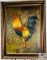 Framed and Signed Rooster by Hasan Oil on Canvas
