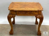 Ball and Claw Foot Oak End Table