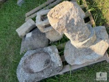 Assorted Outdoor Cement Decor Components