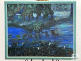 Framed and Signed Bayou Scene Oil on Canvas