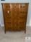French Provincial Five-Drawer Chest of Drawers - Mid-century Design - Solid Wood