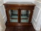 Lighted Two Door Wood and Glass Display Case