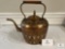Hammered Metal Kettle with Mixed Inlay - English Antique