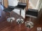 Group of Three Adjustable Chrome-Base Stools