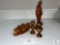 Mixed Carved Wood Decorative Items