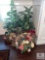 Large Lot of Artificial Flowers, Trees, Pots, and Planters