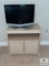 Samsung TV with Two Door Rolling Cart