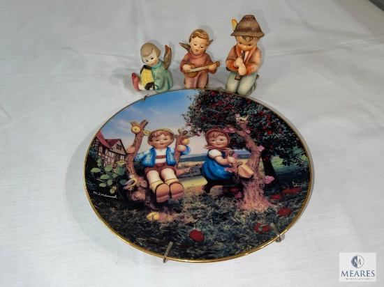 Vintage Hummel Group - includes Plate & Three Small Figures