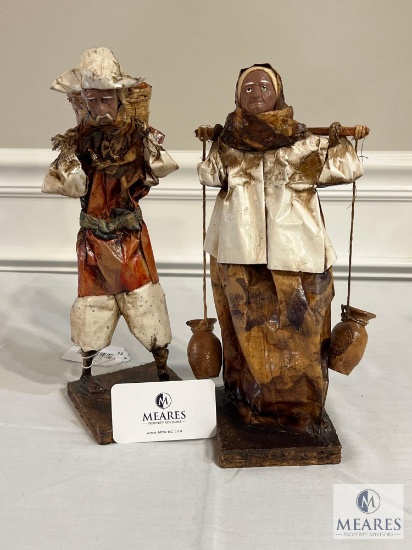 Papier Mache Man and Woman