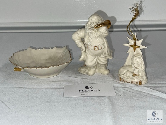 Lennox Lot - Jewelry Dish, Santa Claus, and Ornament