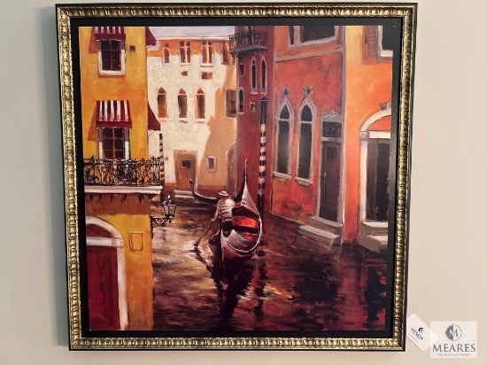 Decorator Quality Framed Venice Canal Print on Board