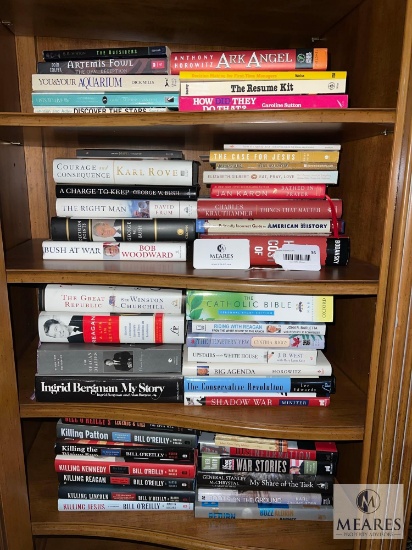 Shelf Lot of Fiction, Nonfiction, and Political Titles