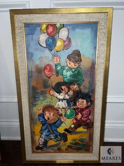 Original Art of Children Playing by Laye