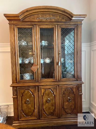 Burlington Mid-Century Two Over Three China Cabinet with Glass Shelves - NO CONTENTS