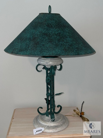 Decorative Green Metal Table Lamp