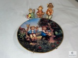 Vintage Hummel Group - includes Plate & Three Small Figures