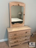 Bassett Five Drawer Dresser with Mirror