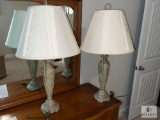 Set of Two Decorative Lamps with Shades