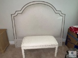 Upholstered Headboard and Upholstered Bench