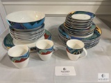 Christopher Stuart Optima Fine China HK100 Rave Pattern - 34 Pieces