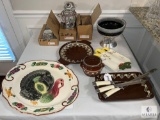 Decorative Pottery and Serving Lot