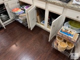 Contents of Lower Cabinets on Oven Side of the Kitchen (Metal Racks are NOT Included)