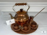 Turkish Copper Tea Set from Tunisia