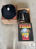 Vintage Charley 1 Horse Hat with Size 7.5 Texas Brand Boots