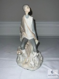 Nao by Lladro Shepherd with Sheep and Dogs - 11