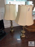 Two Brass Lamps