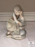 Nao by Lladro Spilt Milk Milkmaid Figurine