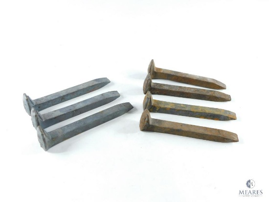 Seven Metal Railroad Spikes