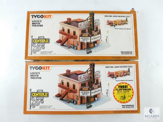 Two TYCOKIT Tyco Center St Series Unassembled HO Scale Kit Loew's Movie Theatre 7799