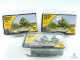 Three Woodland Scenics Realistic Tree Kits