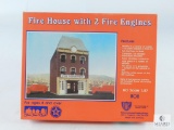 IHC Your Town U.S.A. HO Scale Fire House with 2 Fire Engines 808