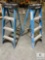 Two Werner 4-foot A-frame Ladders