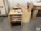 Edge Roll Stand with Contents and Cut-off Bin with Contents