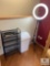 Taylor Digital Scale, Rolling Cart, Ring Light, Trash Can