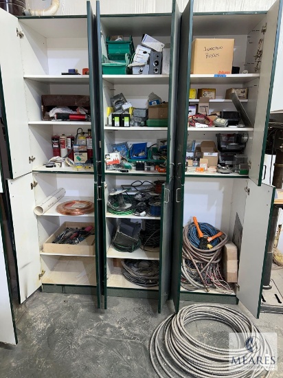 Three Custom-Built Cabinets and Contents - Wiring, Electrical, Hardware